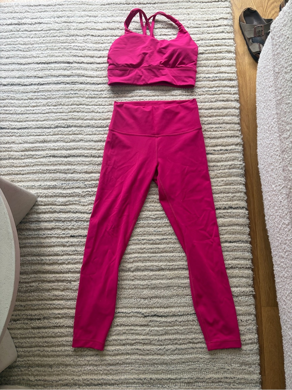 Lululemon Like a Cloud Longline Bra (B/C cup) Wundertrain 25” high rise pants